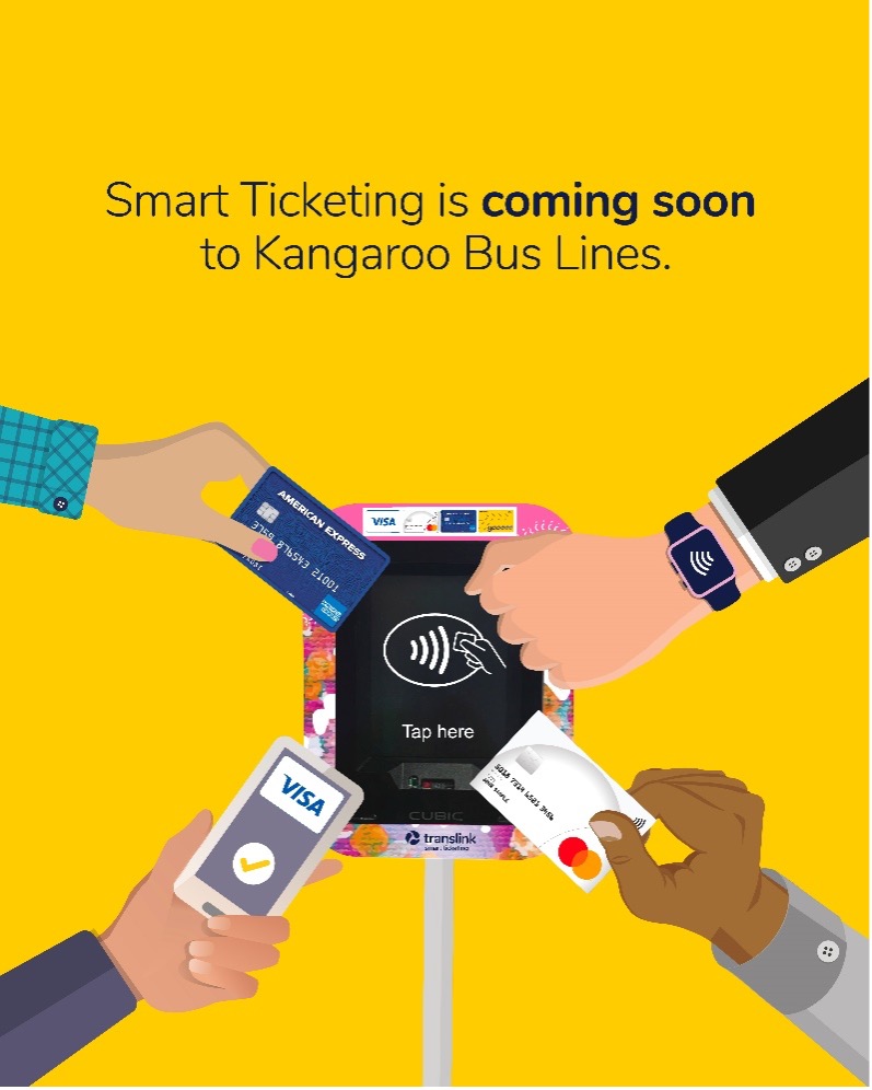 Smart Ticketing payment methods are COMING SOON on Kangaroo Bus Lines! Kangaroo Bus Lines